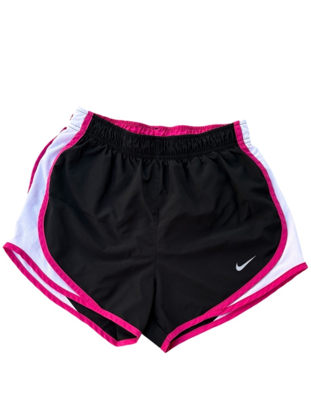Women's Nike Dri-FIT Athletic Sports Shorts with Brief Liner | Pink & Black XS